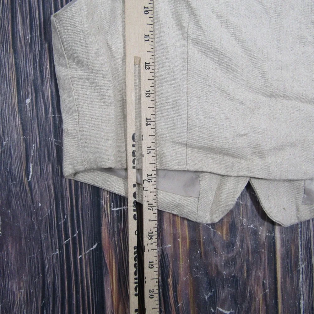 Sun Road Vest Mens S Beige‎ Silk Linen 5-Button Dress Formal Suit Waistcoat